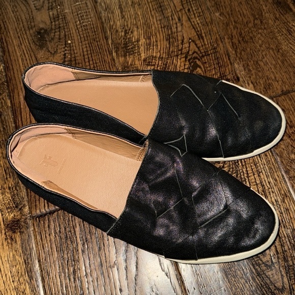 FRYE LIZ Woven Slip On Leather Shoes Size 7M - Picture 2 of 6